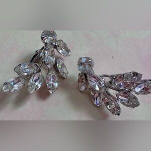 Sparkling Crystal Rhinestone Climbing Clip On Earings